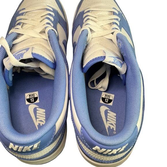 Nike Dunk Low Blue White Leather Sneakers Men’s Size 12 - Picture 6 of 6